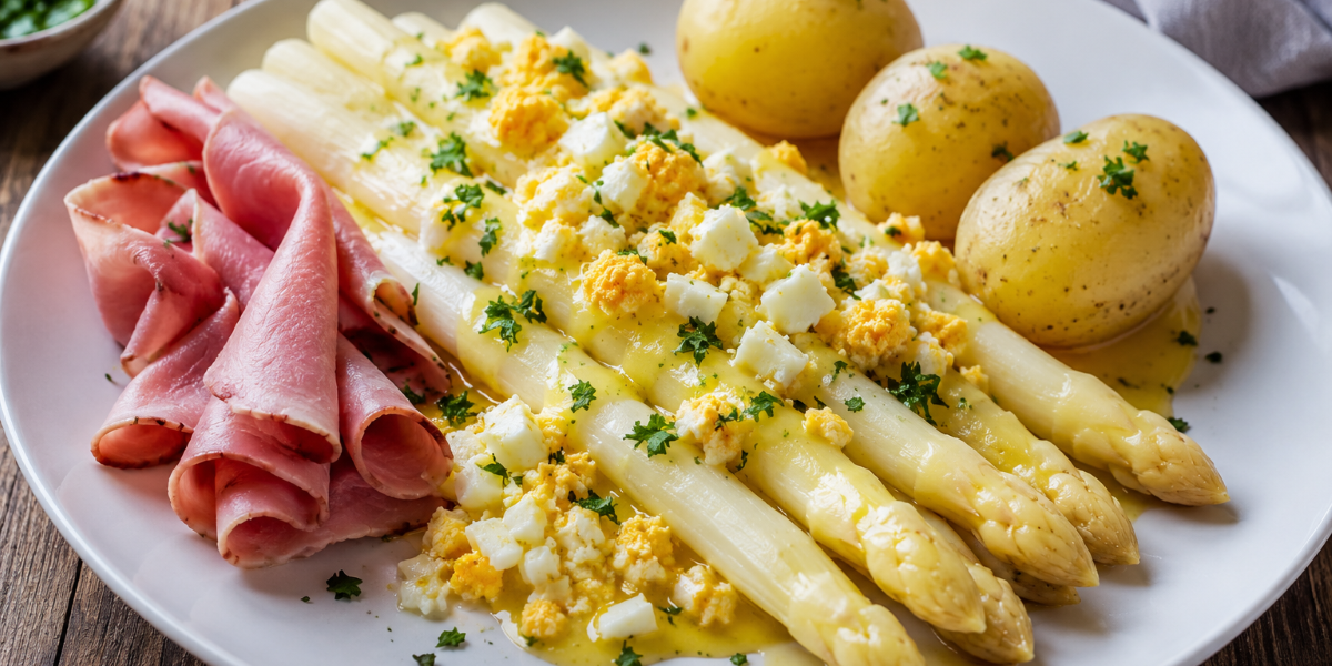 Asperges met ham en ei