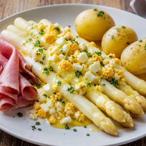 Asperges met ham en ei