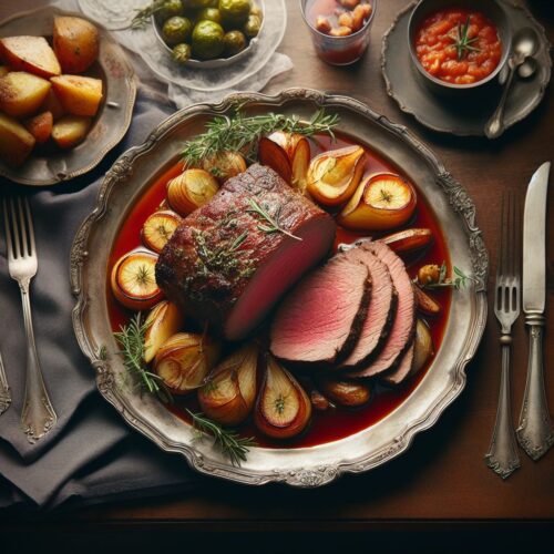 Rosbief met sjalotten-tomatensaus