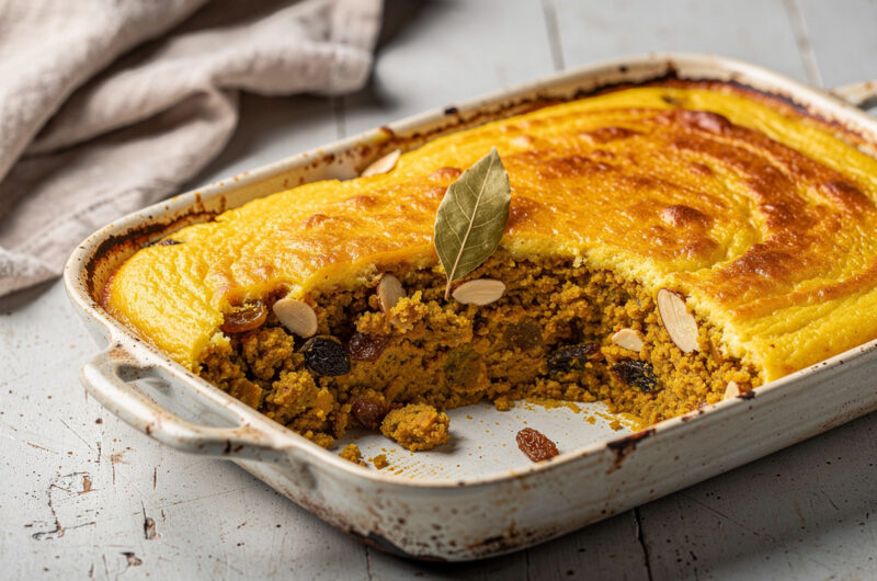 Bobotie (mild gekruid lamsgehakt)