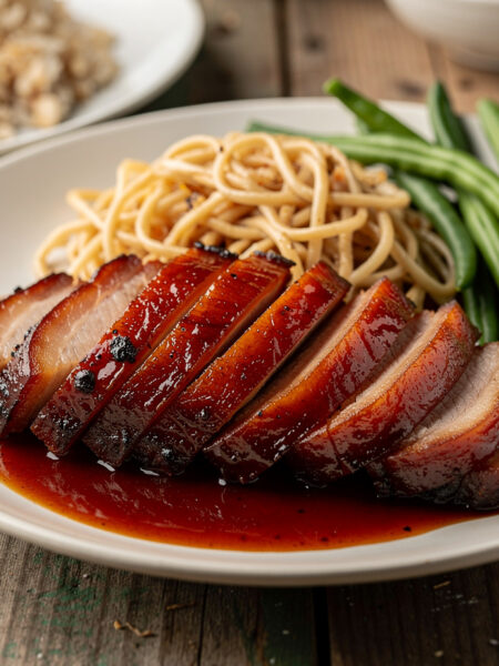 Char Siu (varkensvlees in rode saus)