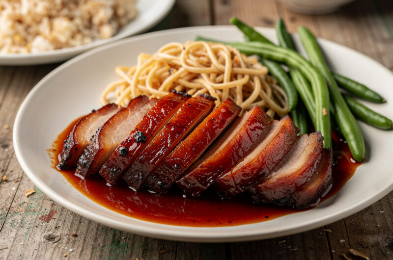 Char Siu (varkensvlees in rode saus)