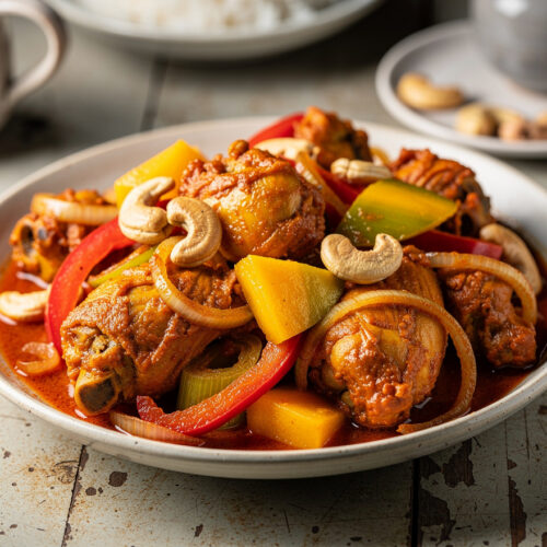 Chicken Masala Supreme (kip in masalasaus met mango en cashewnoten)