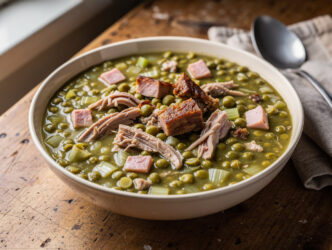 Groene erwtensoep met Masterbeef