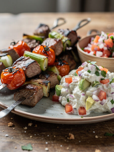 Lamsboutspiesen met salsa
