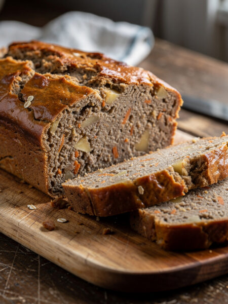 Lamsgehaktbrood met appel en havervlokken