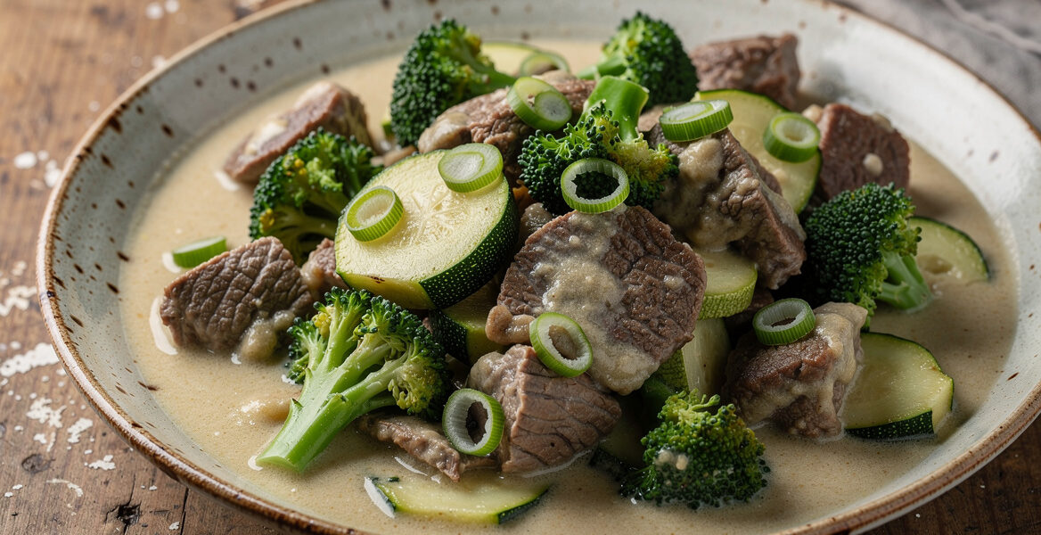 Lamsschotel met broccoli