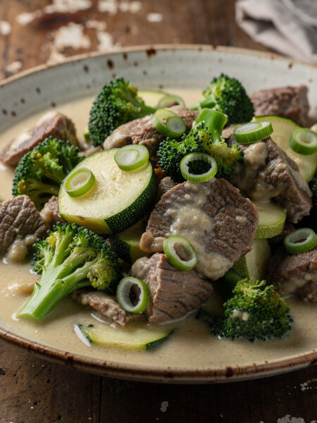 Lamsschotel met broccoli