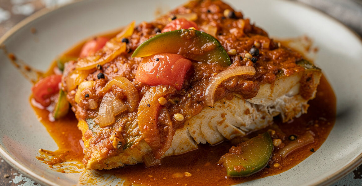 Machrie Masala (zoet-zure vis in masala)