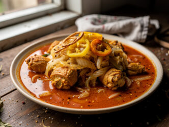 Murgie Tarkari Masala (kip met kool in masala)