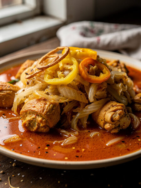 Murgie Tarkari Masala (kip met kool in masala)