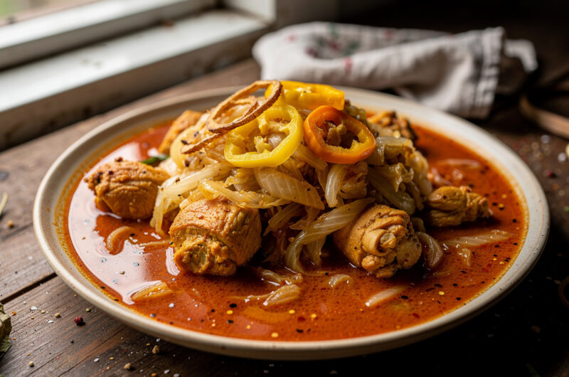 Murgie Tarkari Masala (kip met kool in masala)