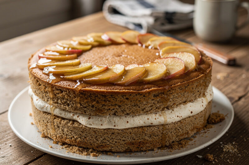 Noten-kruidencake met appelvulling
