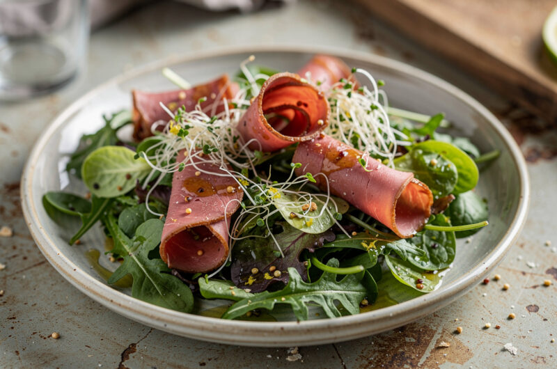 Salade met lamsham