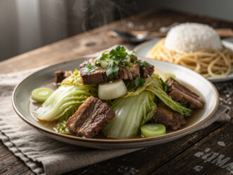 Stoofschotel van Chinese kool en lamsschouder