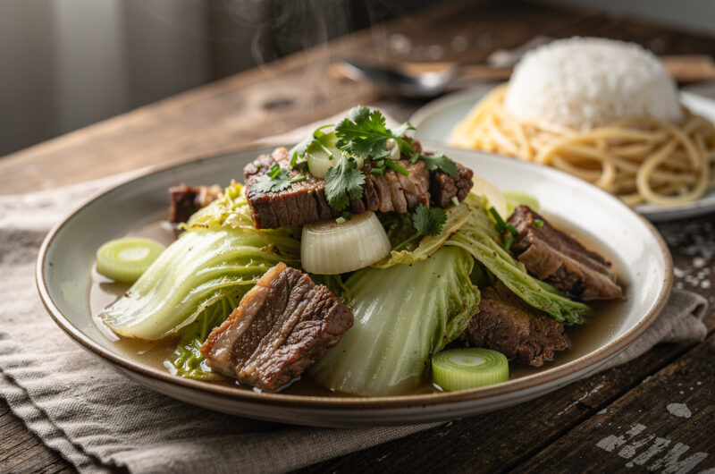 Stoofschotel van Chinese kool en lamsschouder