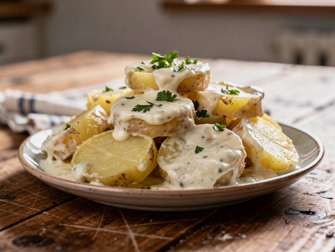 Aardappelen in knoflookmayonaise (Patatas aïoli)