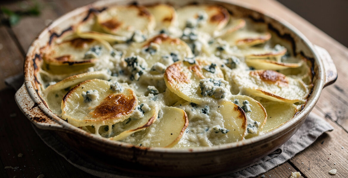 Aardappelgratin met Roquefort