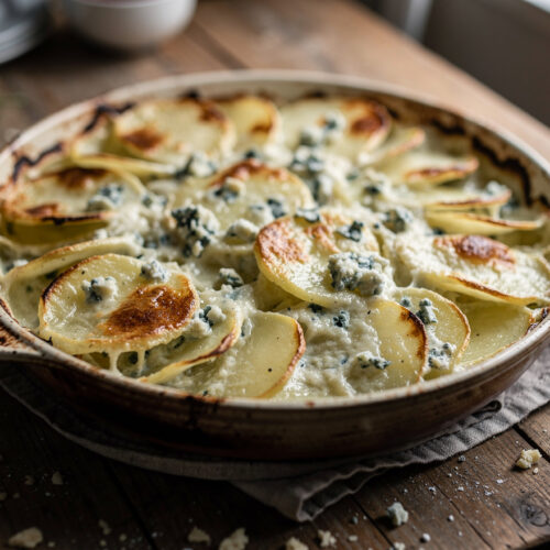 Aardappelgratin met Roquefort