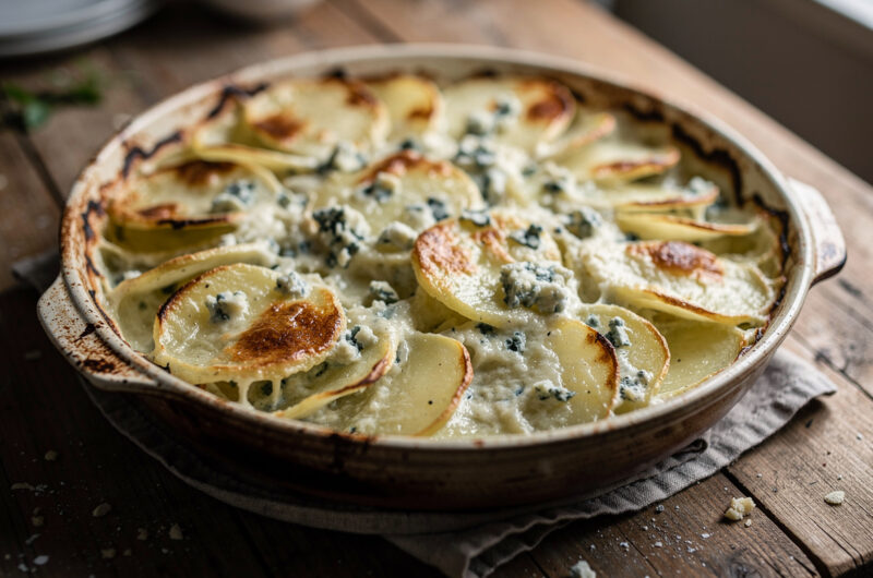 Aardappelgratin met Roquefort