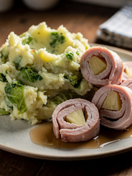 Andijviestamppot met casselerrib-rolletjes