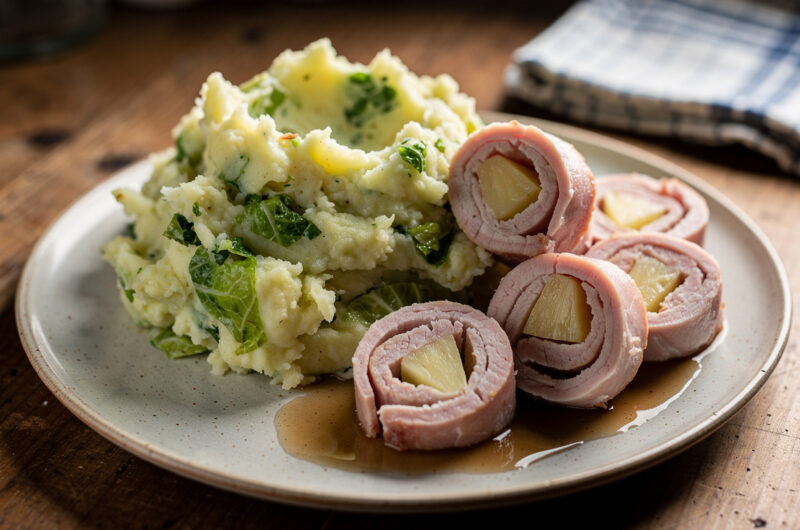 Andijviestamppot met casselerrib-rolletjes
