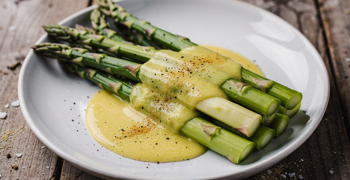 Asperges met citroen en nootmuskaat