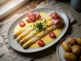 Asperges met ham en eiersaus
