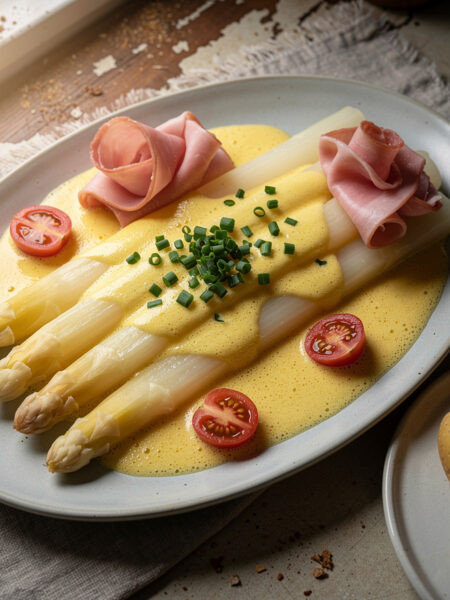 Asperges met ham en eiersaus