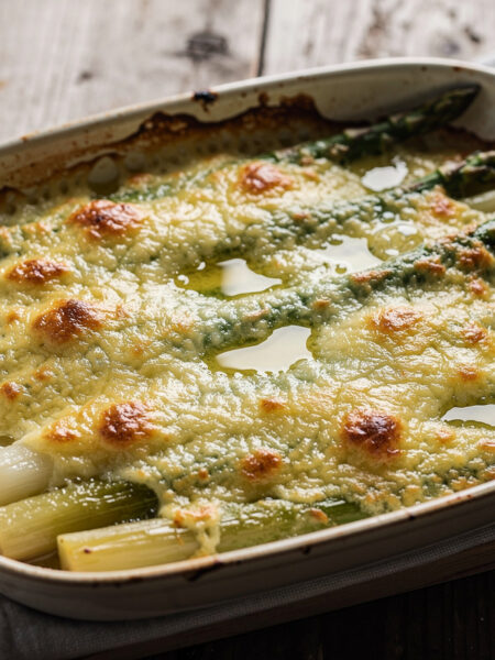Asperges met kaas uit Zwitserland