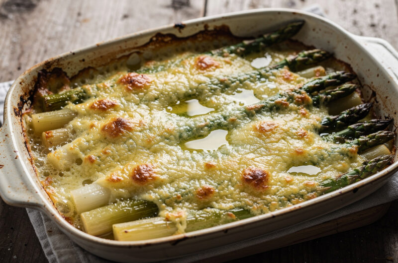 Asperges met kaas uit Zwitserland