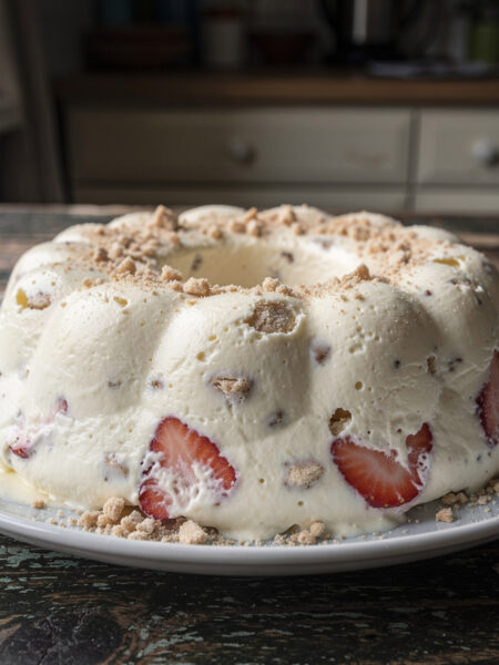 Bavarois met bitterkoekjes