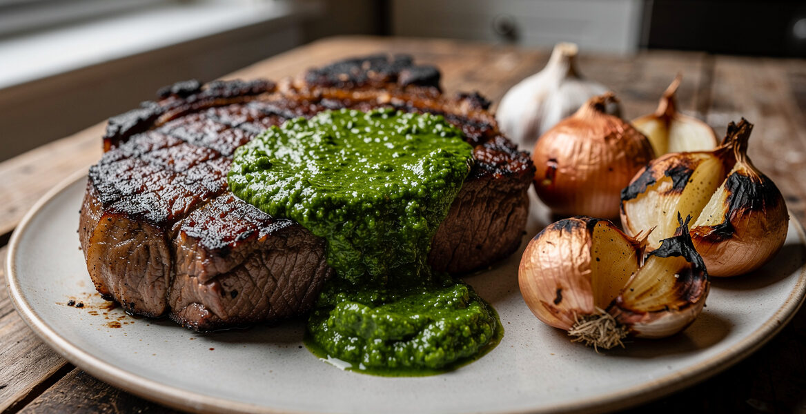 Biefstuk met pesto