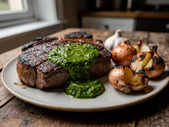 Biefstuk met pesto