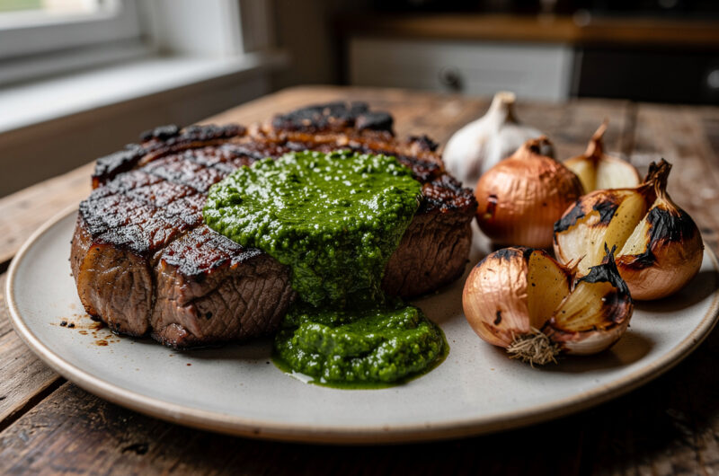 Biefstuk met pesto