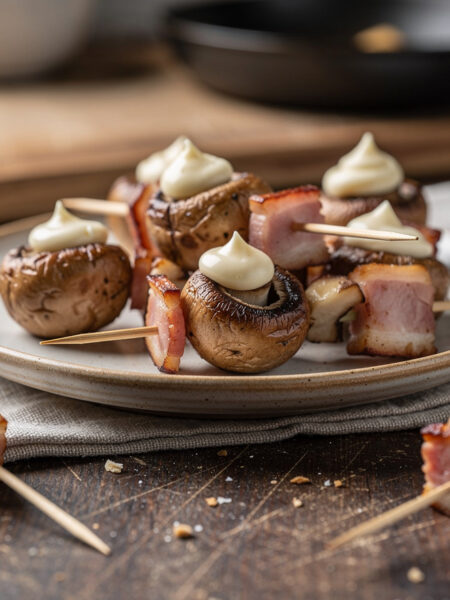 Champignon-baconspiesjes