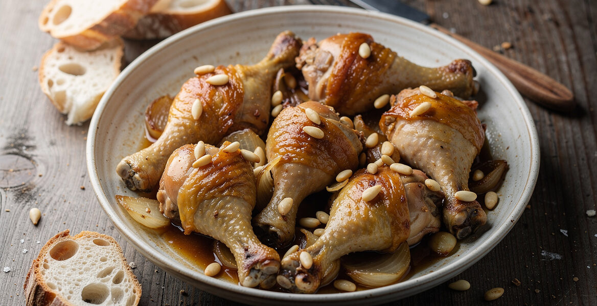Drumsticks met pijnboompitten