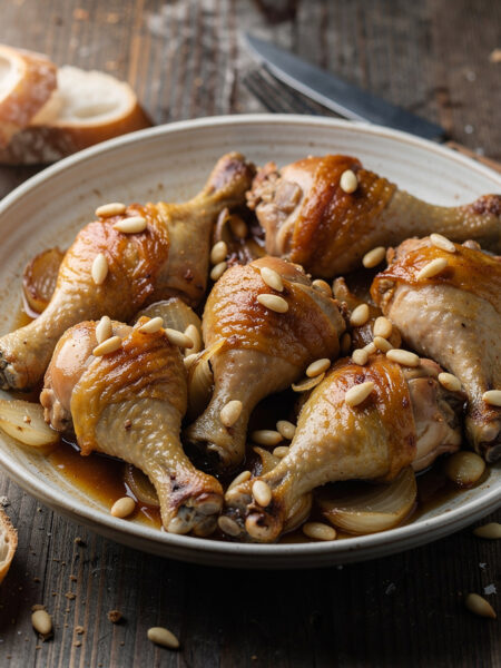 Drumsticks met pijnboompitten