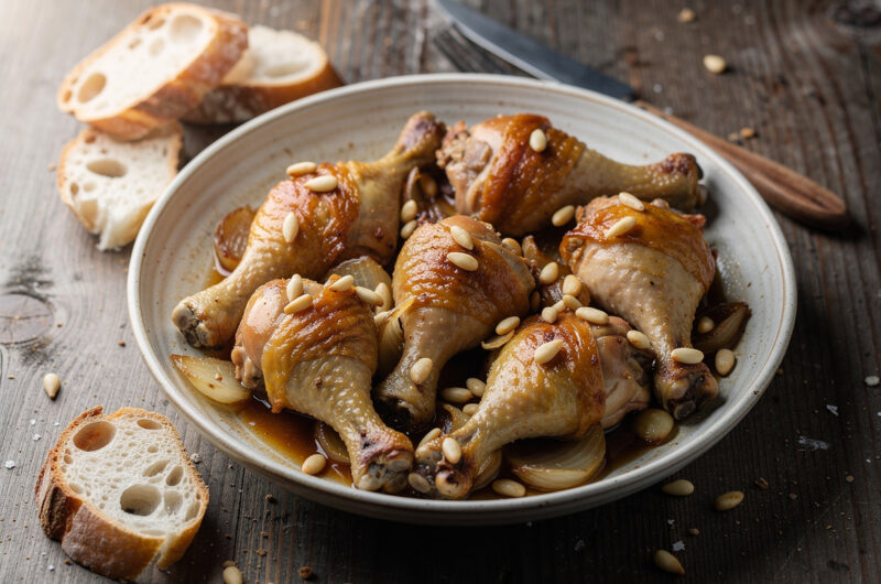 Drumsticks met pijnboompitten