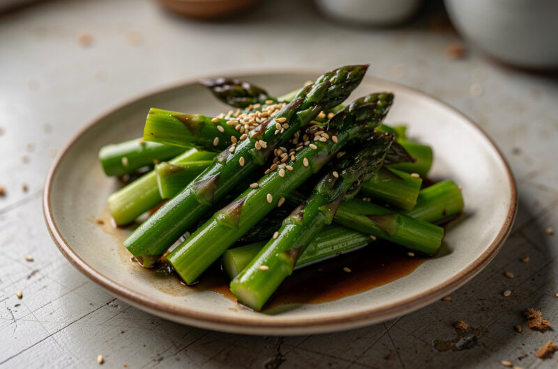 Gebakken asperges met sesamzaad