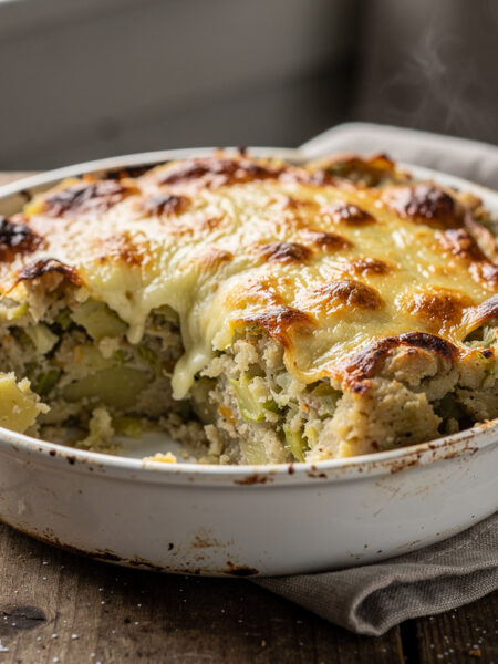 Gegratineerde groene koolstamppot