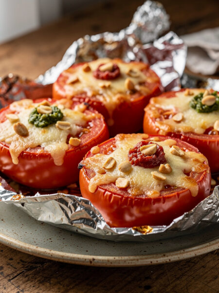 Gevulde tomaten van de BBQ
