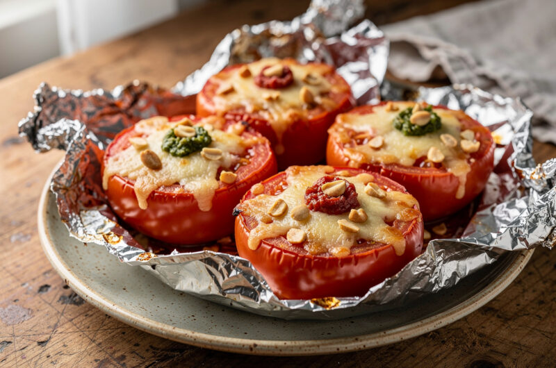 Gevulde tomaten van de BBQ