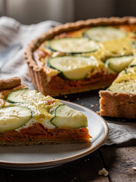 Italiaanse paprika-courgettetaart