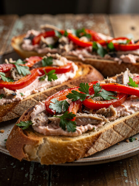 Knoflooktoast met makreelmayonaise