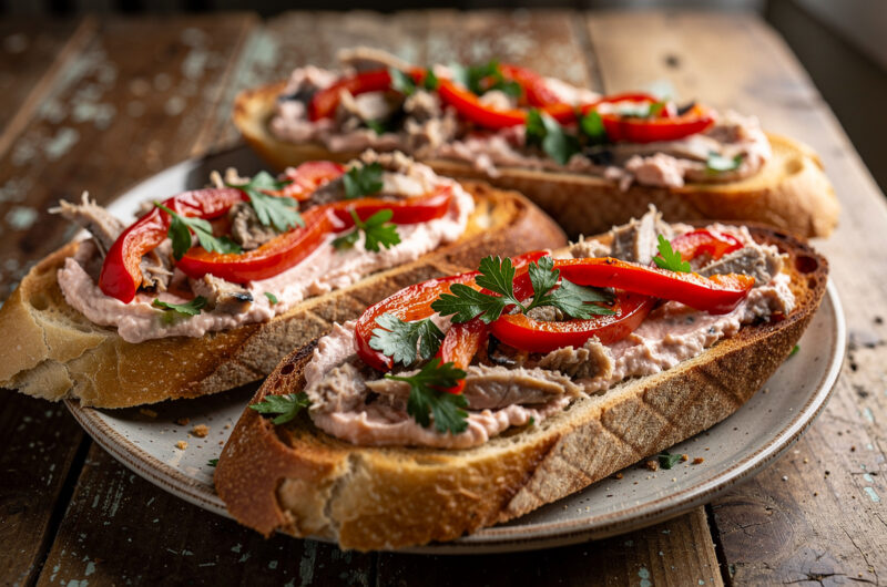 Knoflooktoast met makreelmayonaise