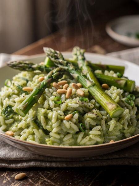 Risotto met groene asperges