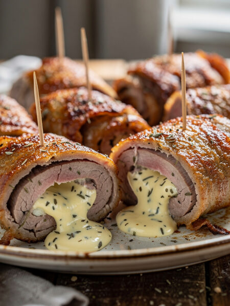 Schnitzelrolletjes met kaas