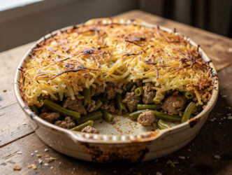 Sperziebonen shoarma gratin