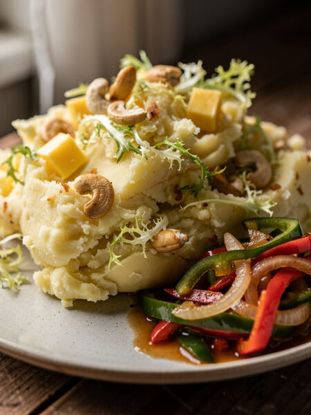 Stamppot fris&eacute;esla met paprikarelish